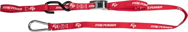 Fire Power Tie Downs with Soft-Tye 6' x 1" Red