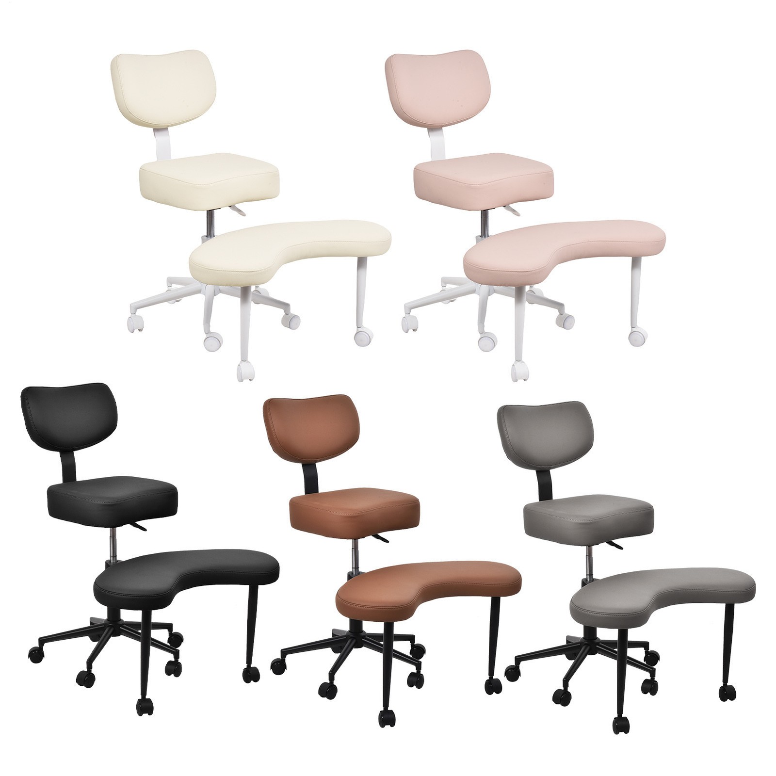 Ergonomic Cross Legged Swivel Chair,Adjustable Stool for Home/Office