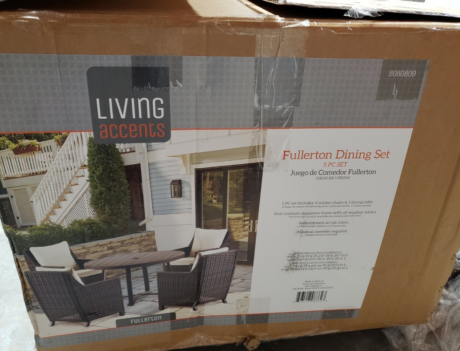 2 Living Accent Fullerton Brown Aluminum & Wicker Outdoor Lounge Chairs Beige