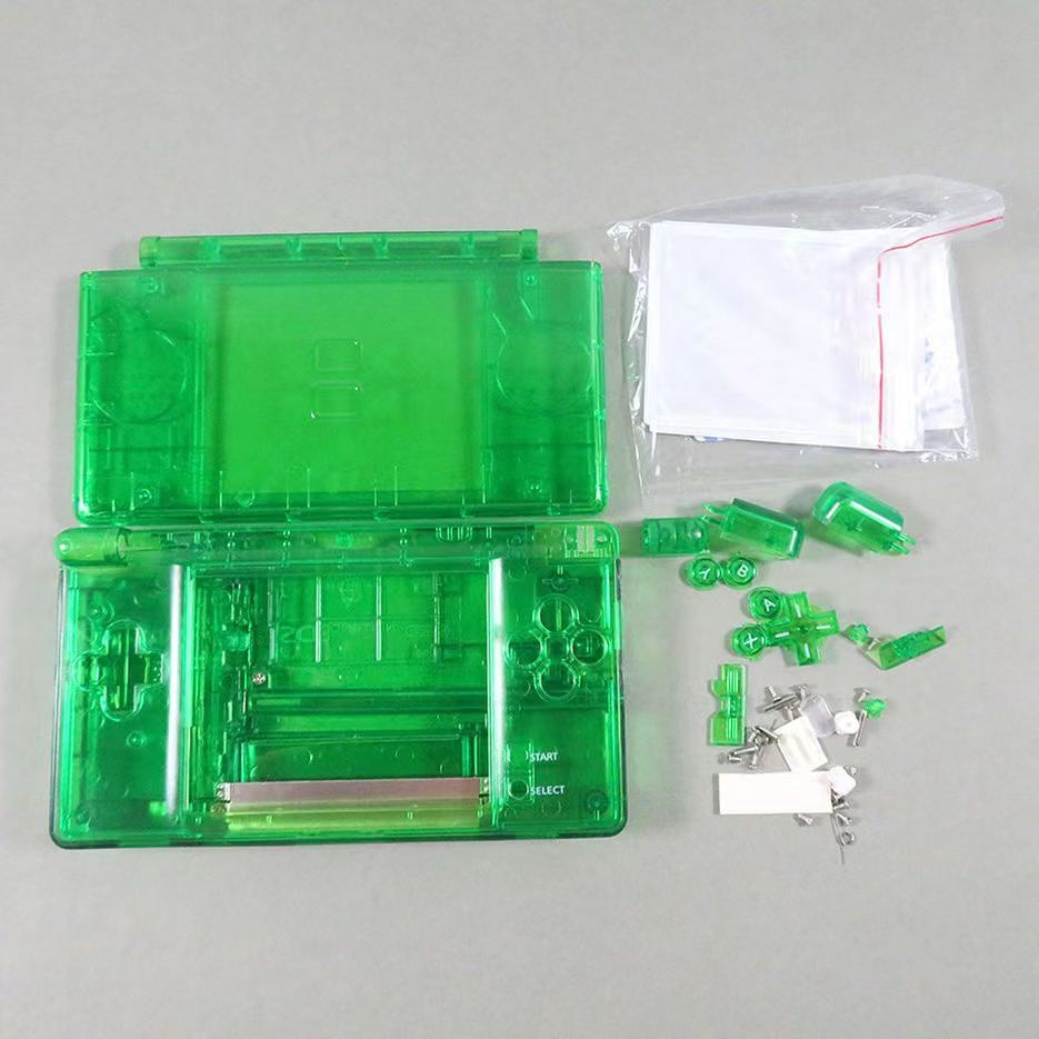 Full Replacement Nintendo DS Lite Housing Shell Screen Lens BlackGreenClearGold
