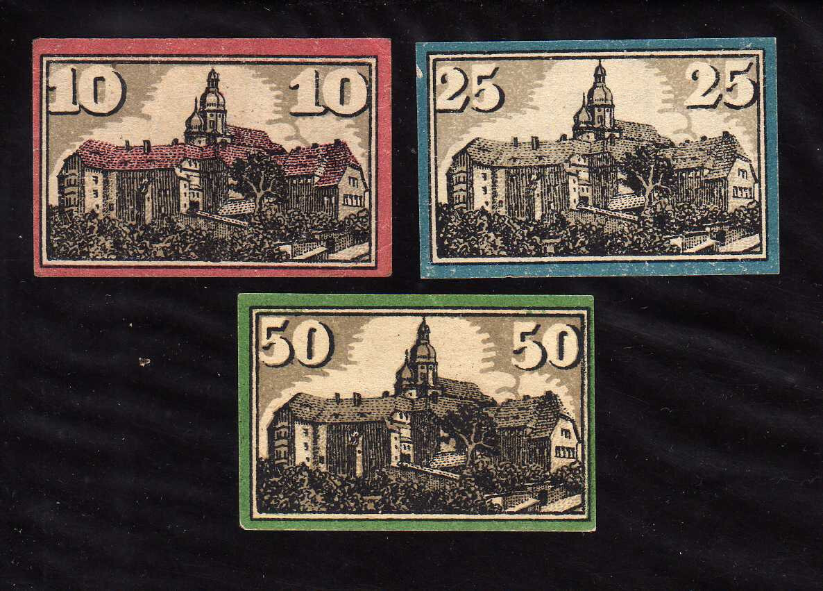 DIPPOLDISWALDE - GERMANY NOTGELD - 10, 25, 50 PFENNIG