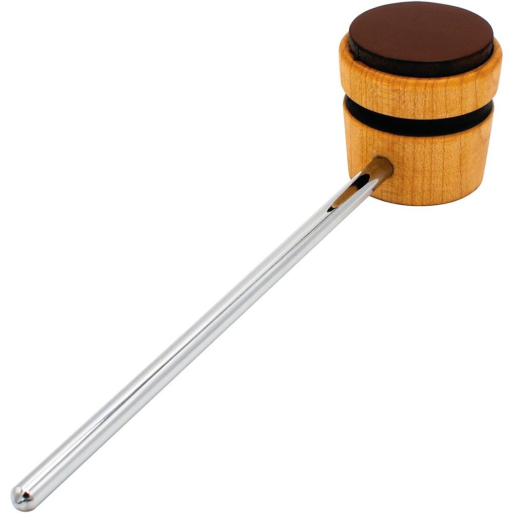 LOW BOY Lightweight Leather Daddy Beater in Natural with Black Stripe
