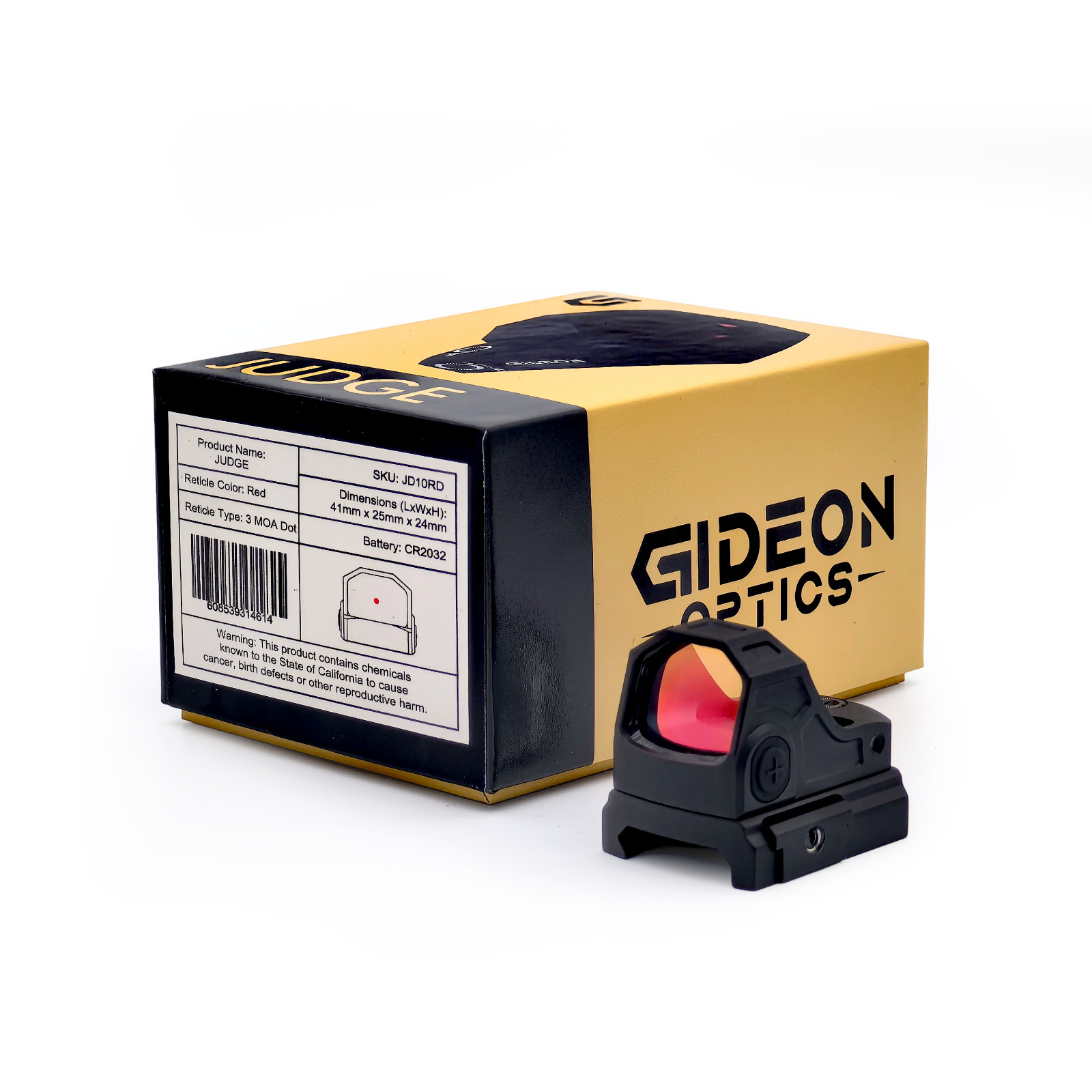 Gideon Judge 1x21mm 3 MOA Red/Green Dot Sights For RMSC Footprint w/Picatinny
