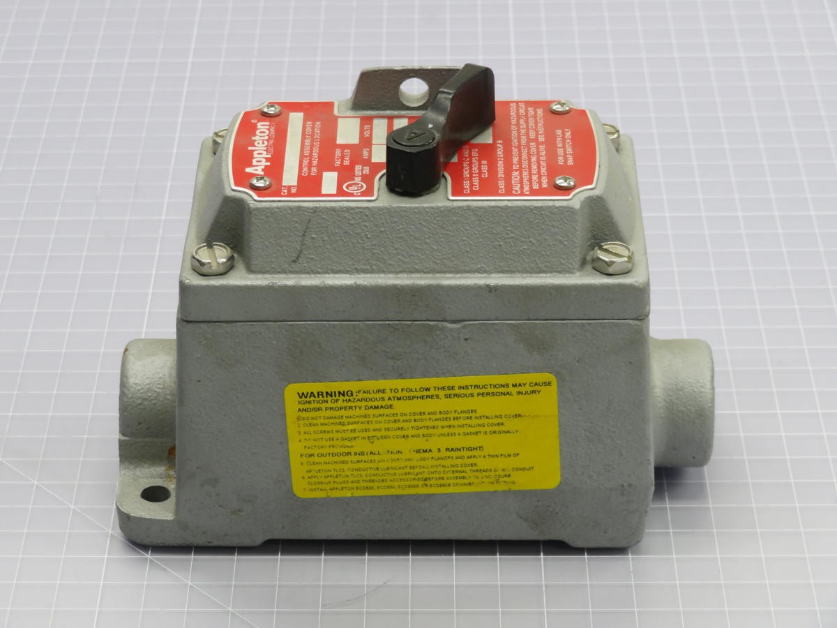 APPLETON EDSF23WQ SEALED TUMBLER SWITCH CONTROL STATION OTHER SWITCH T213052