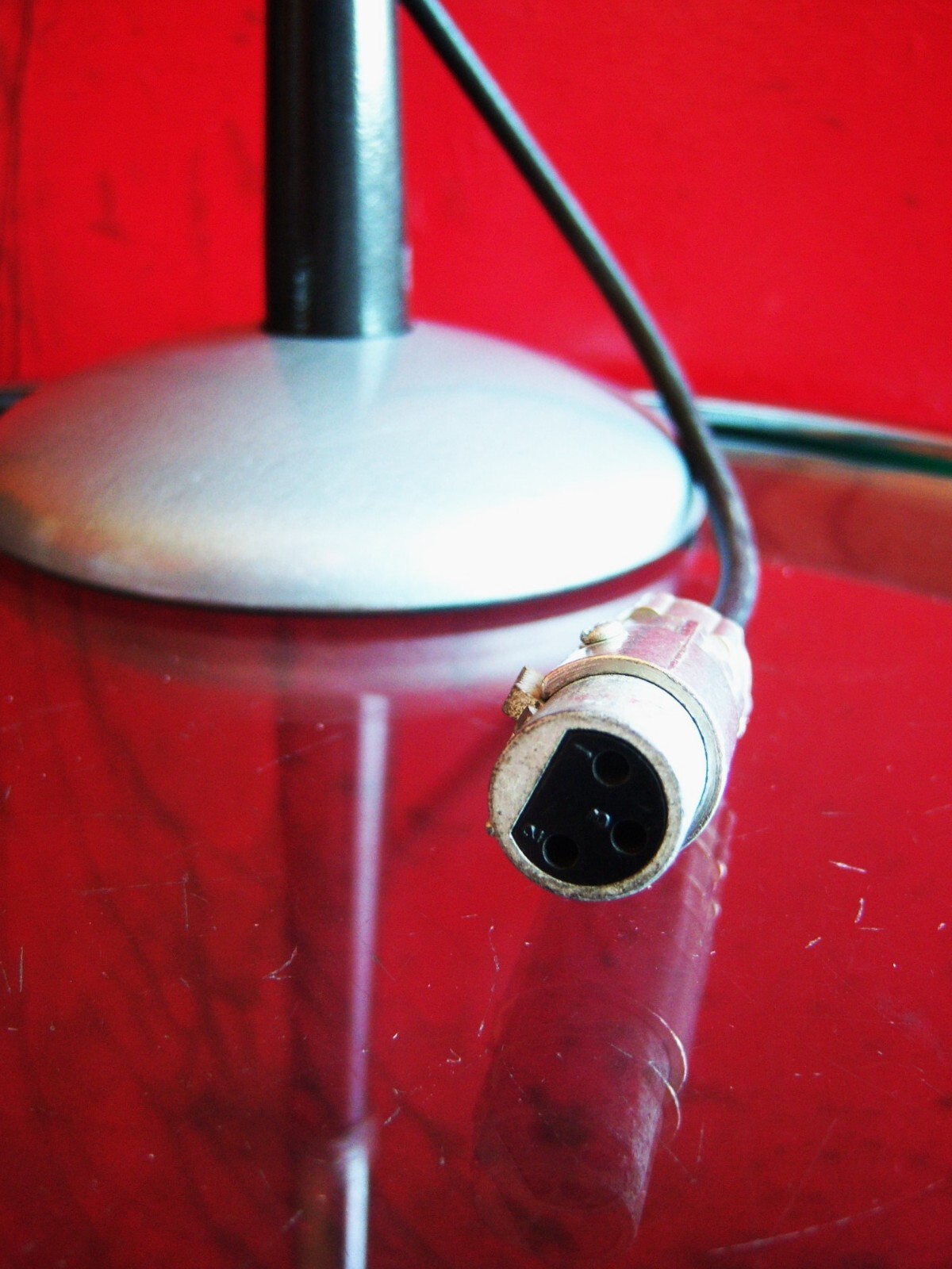 Vintage 1950's Astatic D-104 crystal microphone w F11 adapter & E6G desk stand