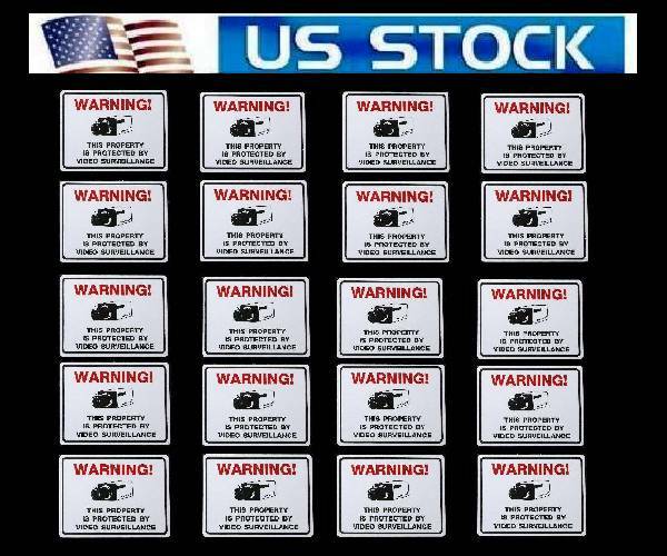 HOME SECURITY WINDOW WARNING STICKER DECALS WATERPROOF FOR GLASS INDOOR OUTDOOR
