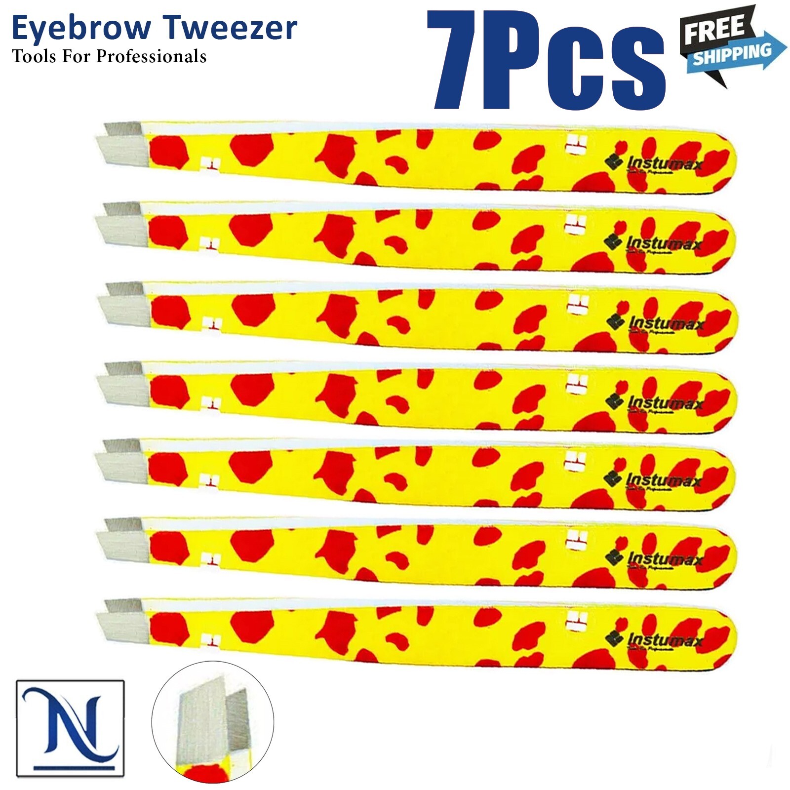 Yellow Tweezers with Red Spots Eyebrow & Ingrown  Hair Removal – On Sale Now