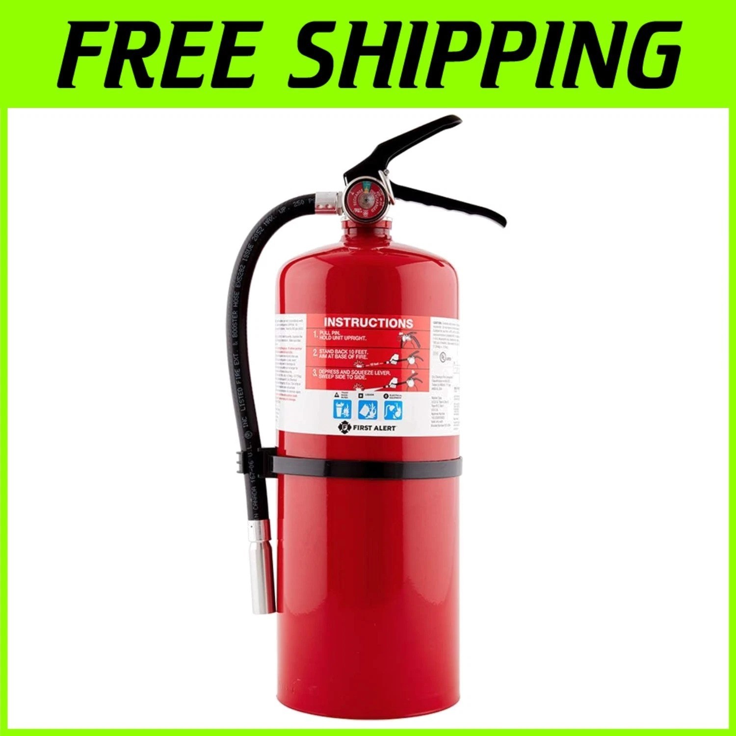 Rechargeable Commercial Fire Extinguisher,  4-A:60-B:C