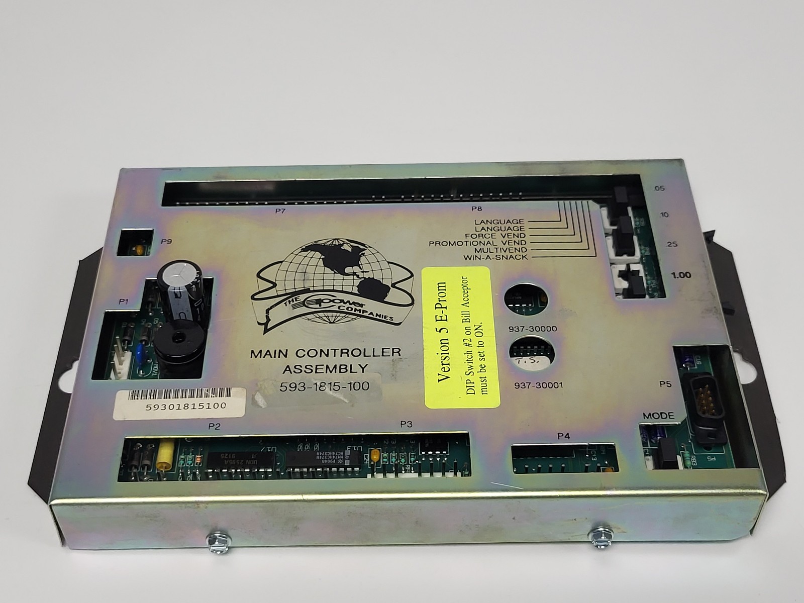 Vending Machine Main Controller Board 593-1815-100 Parts (Untested)