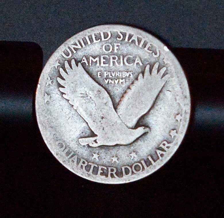 Old US 1927 P Standing Liberty Quarter Dollar 90% Silver