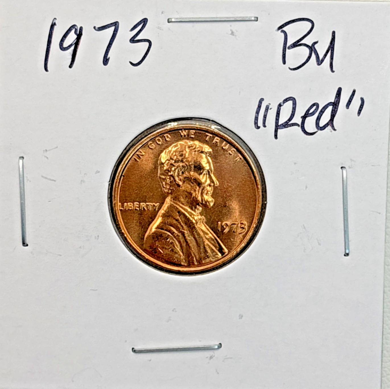 1973 BU (Brilliant Uncirculated) RD (Red) Lincoln Head Memorial Cent Penny