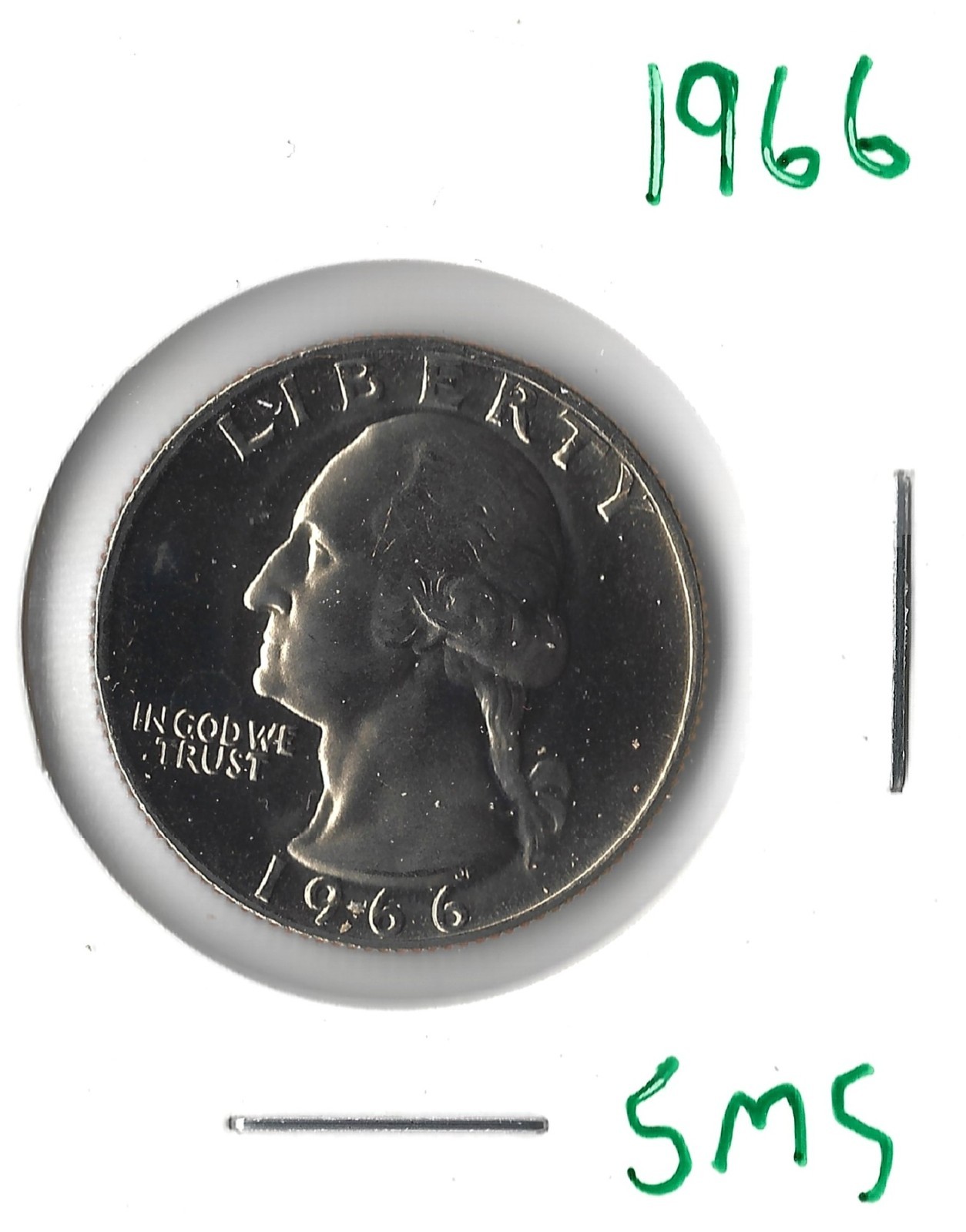 Coin United States 25 Cents (Washington) 1966 KM164a, From SMS
