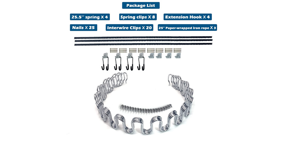 Upholstery Sofa Spring Replacement Kit Couch Support Recliner Parts Chair 4 Pack