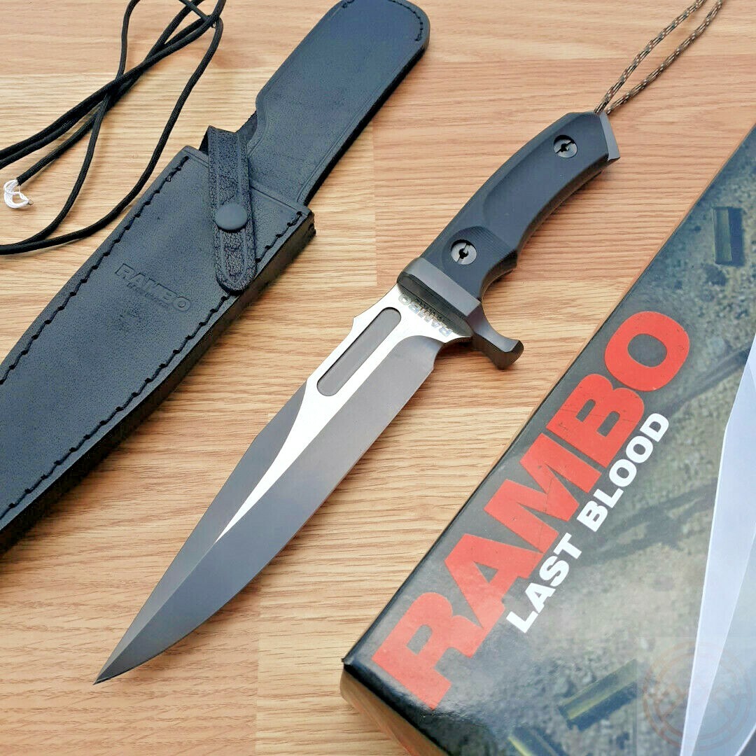 Rambo Last Blood Bowie Fixed Knife 8" Stainless Steel Blade Synthetic Handle