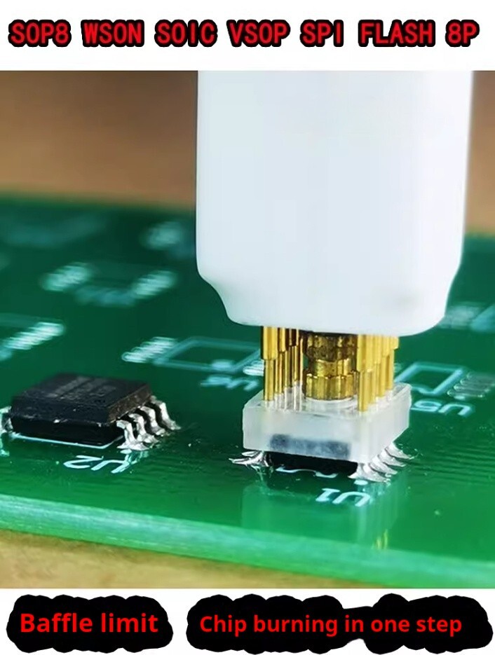 1pc Sop8/Soic8/Vsop8/Wson8 SPI Adapter Clip Pin Flash on Chip Read ＆ Write Probe
