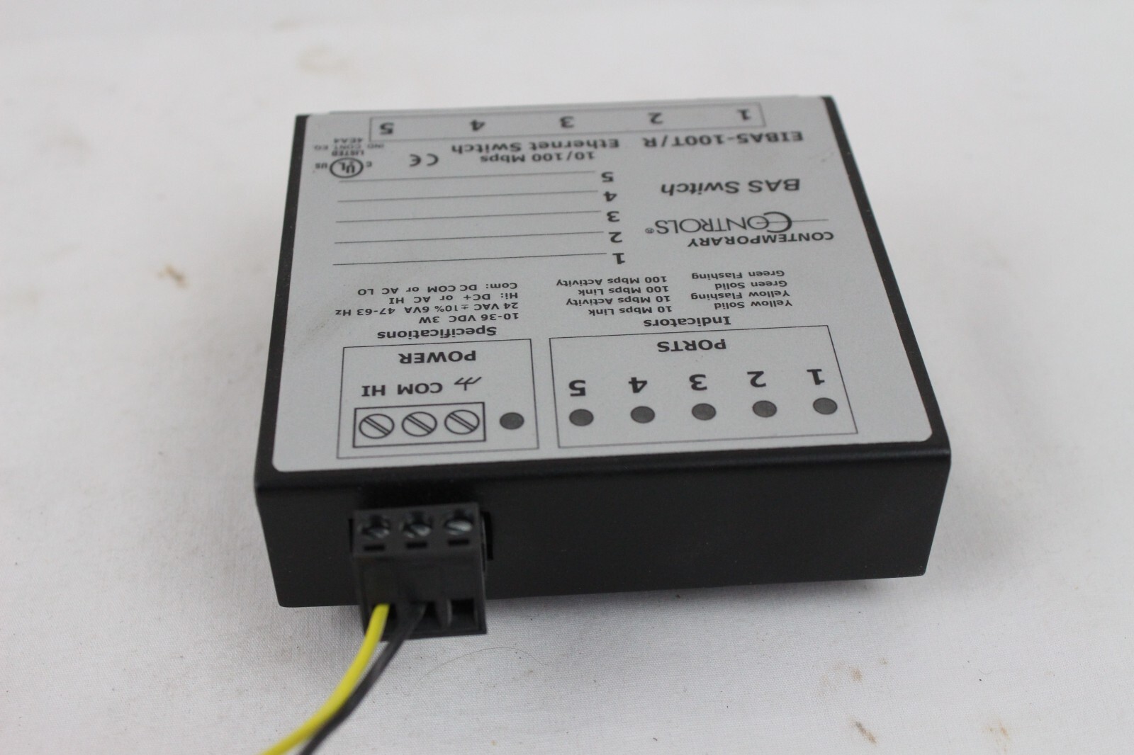 Contemporary Controls EIBA5-100T/R Panel Mount Bas Switch Ethernet 233E