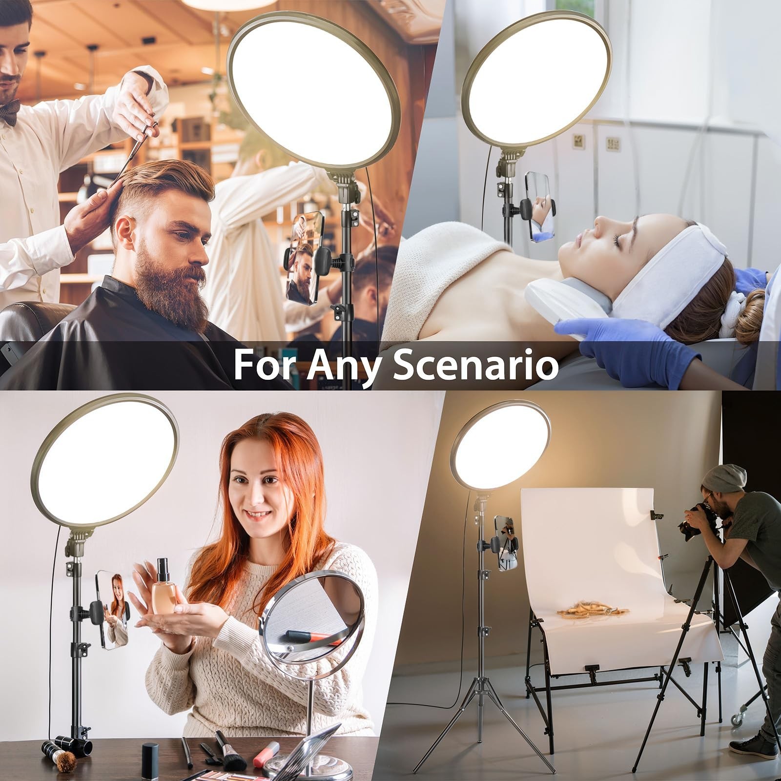 MACTREM 14’’ Large Ring Light with 71" Tripod Stand/Phone Clip,LCD .