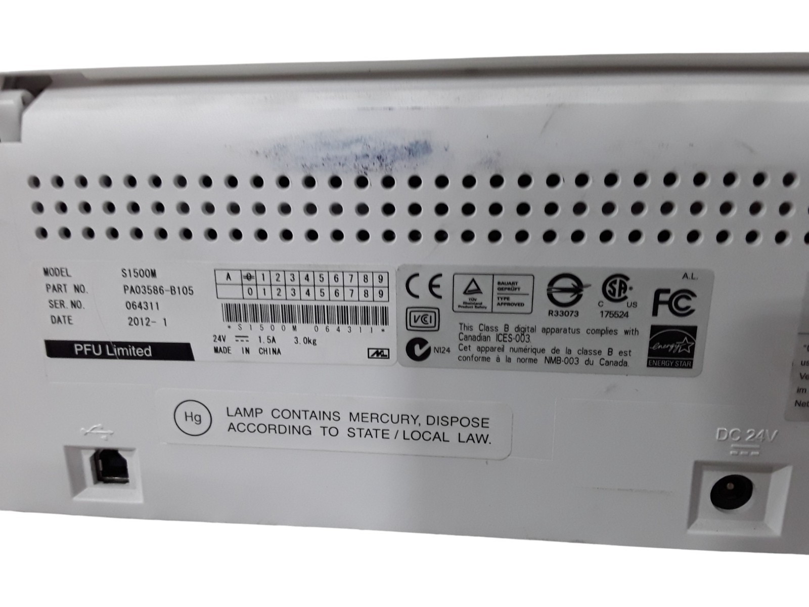 Fujitsu ScanSnap S1500M Document Scanner