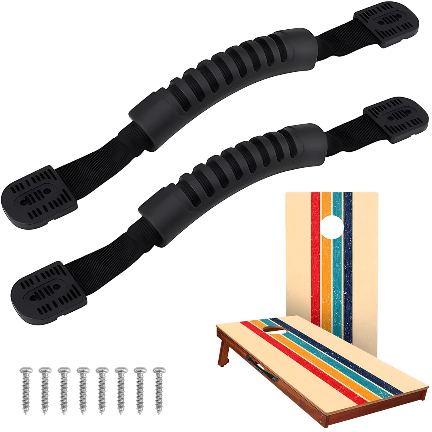 2 Pcs Cornhole Board Handle with Hardware, Corn Hole Handles, Corn Hole Board...