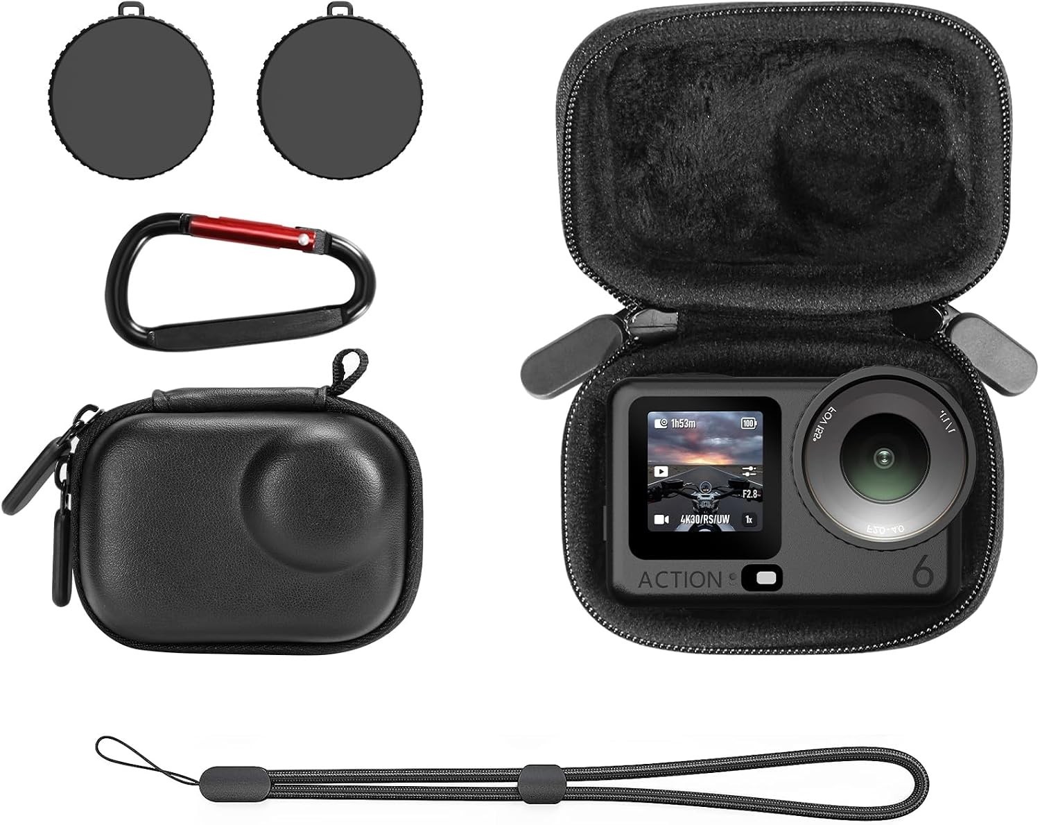 Leather Carry Case for DJI OSMO Action 6 - Compact & Durable Protection