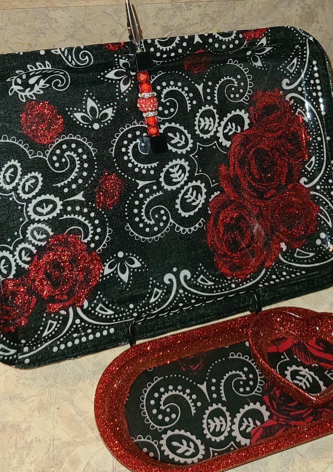 custom rolling tray set