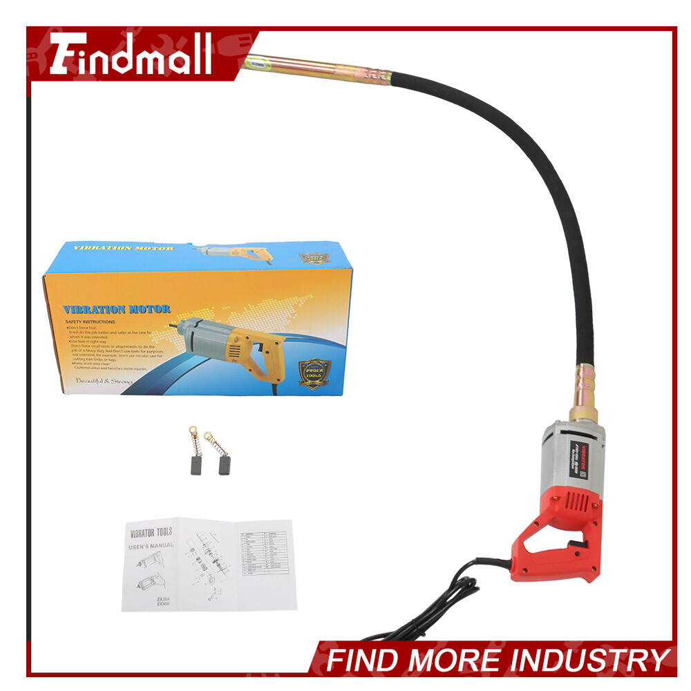 Findmall 1300 W Concrete Vibrabrater 110V with 5 Feet Long Shaft Concrete Tool