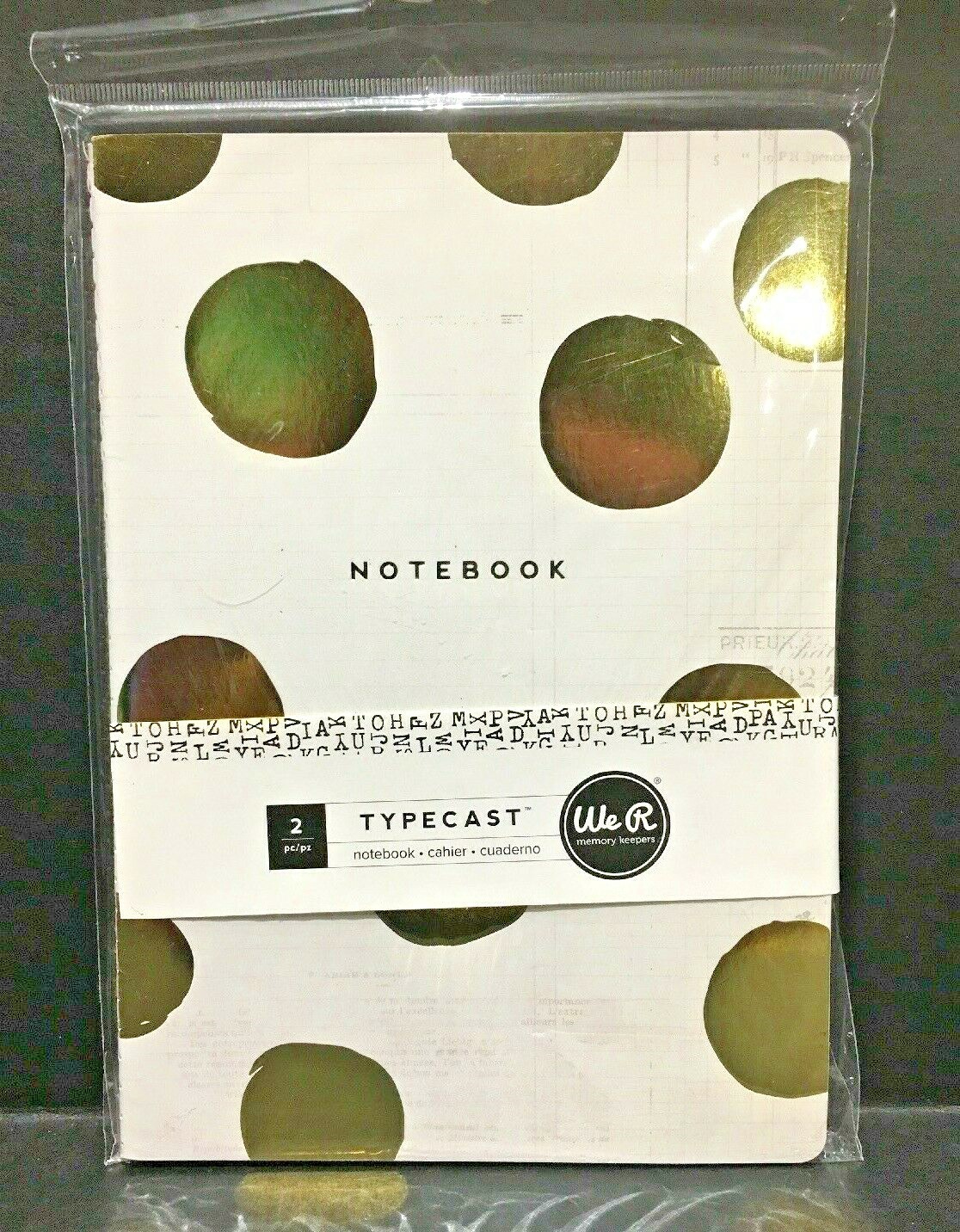 We R Memory Keepers Typecast Notebook Gold/White by American Crafts New