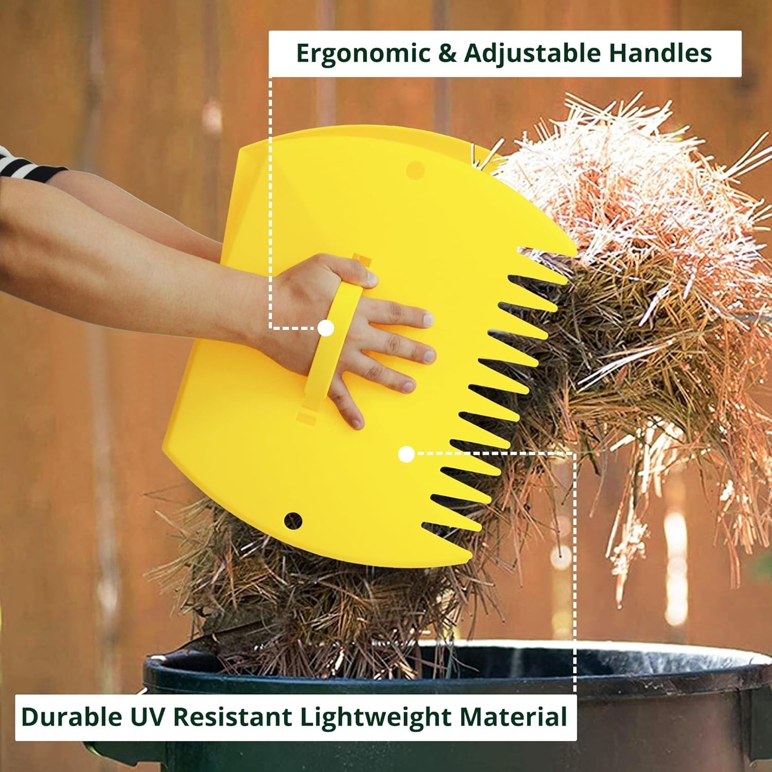 Multi-Functional Leaf Scoops with Adjustable Handles - Perfect for Garden Debris