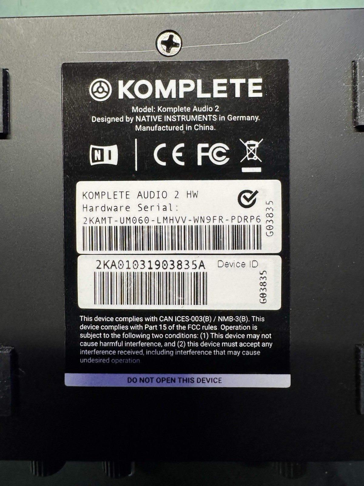 Native Instruments Komplete Audio 2 Audio INTERFACE - USED - PERFECT CONDITION