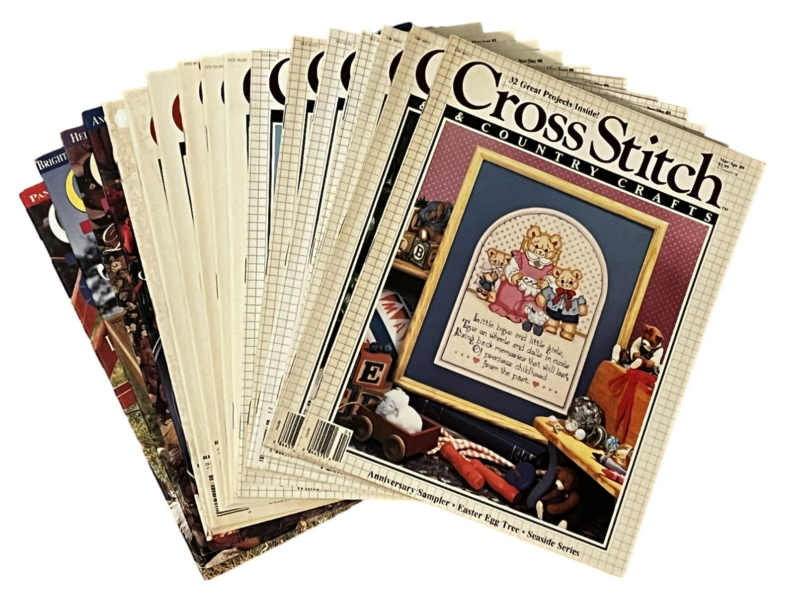 Cross Stitch & Country Crafts 1986 thru 1995 You Choose From Drop Down