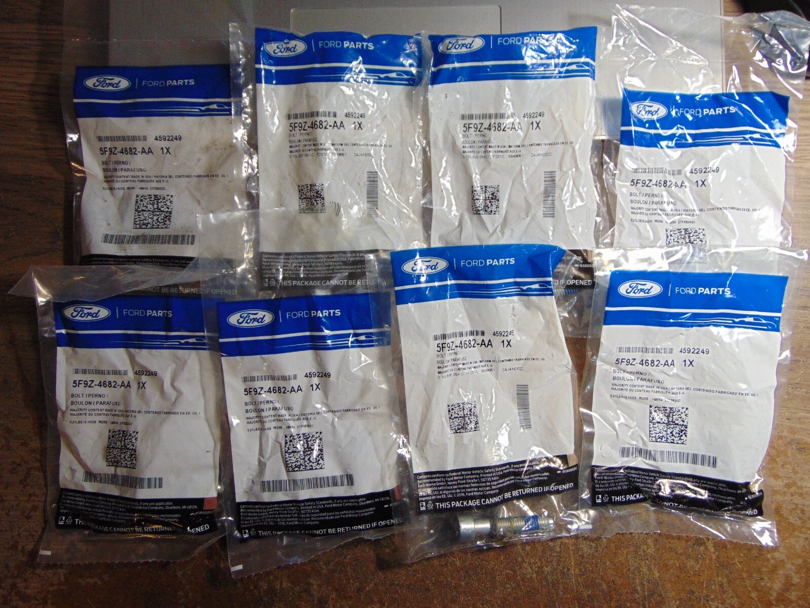 LOT OF 8 Packs 13-20 FORD Fusion Rear Driveshaft Bolts And Washers 5F9Z-4682AA