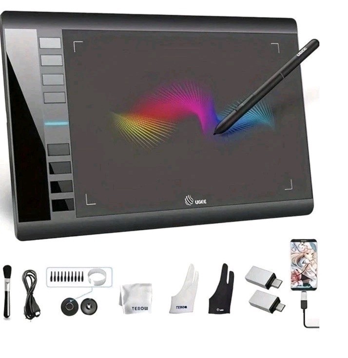 Ugee M708 Professional Graphics Tablet Wired USB with Pen 359mm x 210mm x8mm NEW