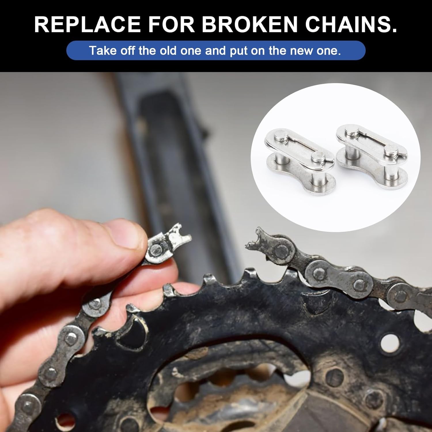 Bike Chain Master Link - PSLER Single Speed Bicycle Chain Link Missing Link Conn