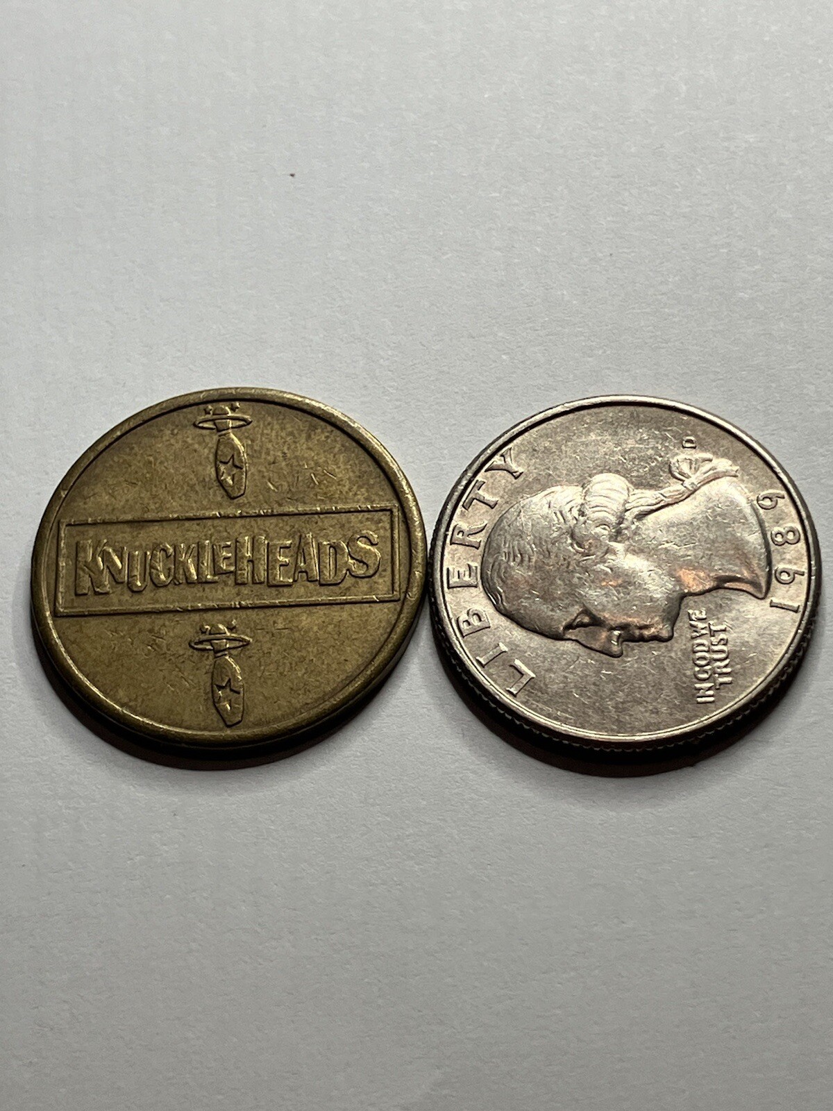Rare Knuckleheads Bowling Arcade Token Defunct #si1