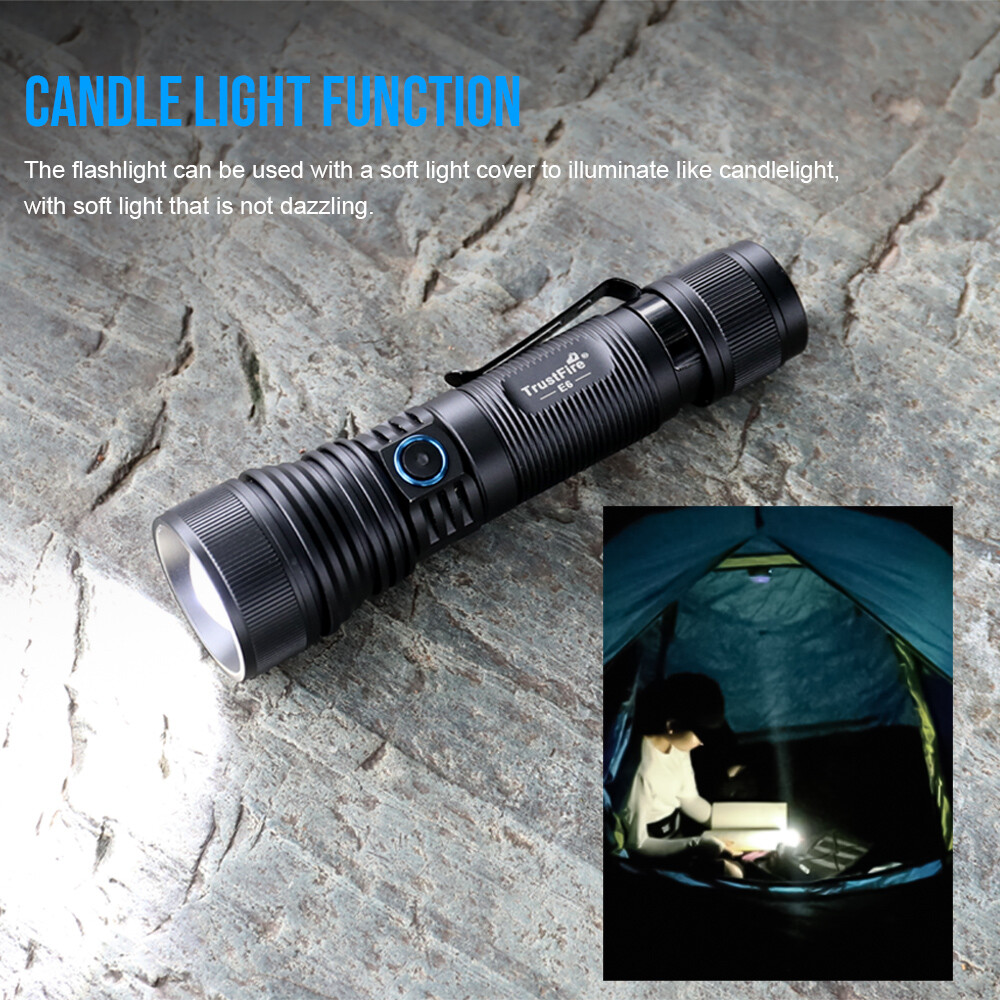 Trustfire 550M Zoomable Extendable Rechargeable EDC Flashlight Magnetic Portable