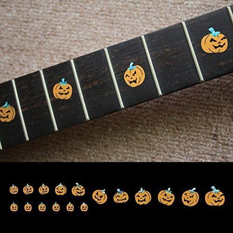 Pumpkin Fretboard Markers Stickers Decals for Guitars & Bass Super-Thin Vinyl