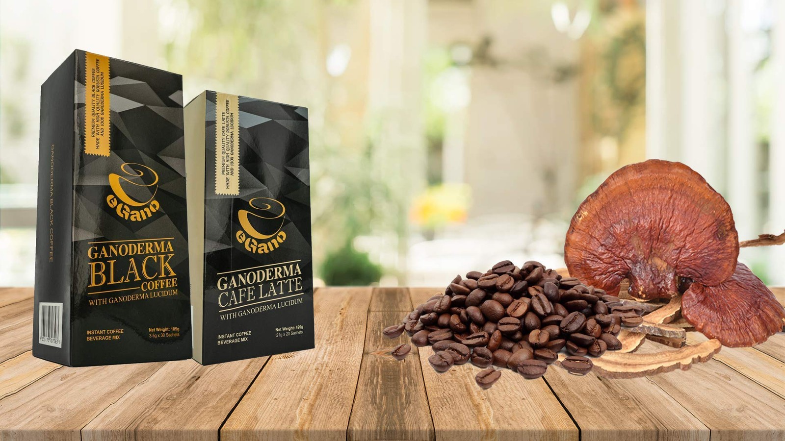 Premium Ganoderma Black Coffee - 3 Boxes, 90 Instant Sachets Total