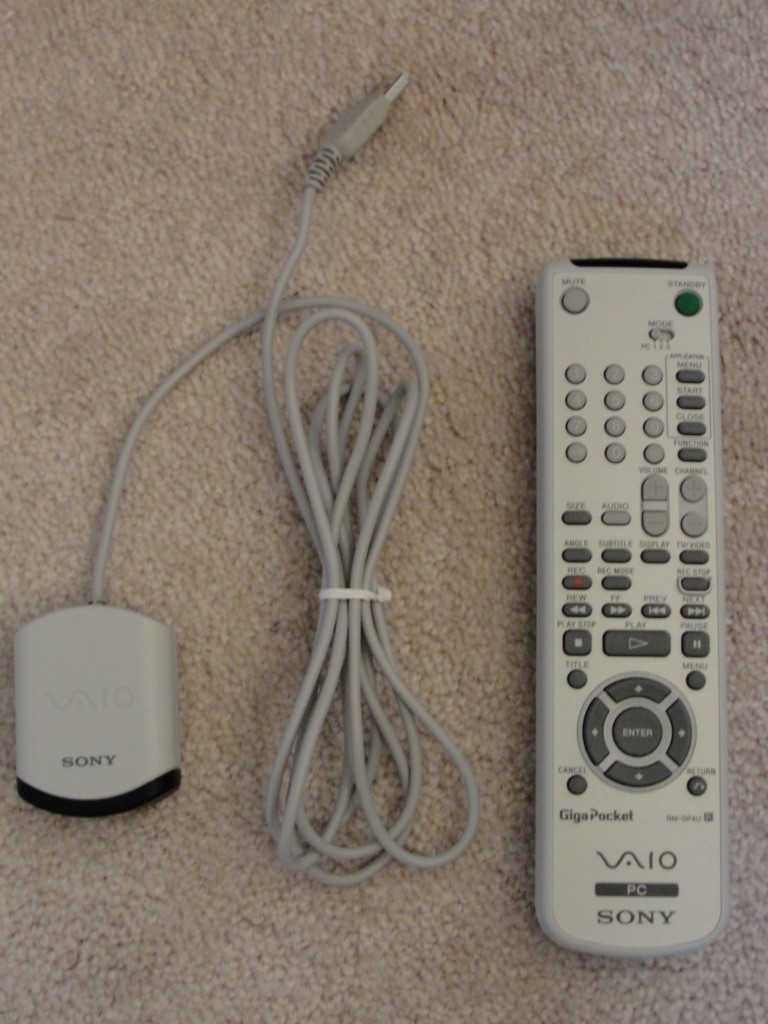 Sony Vaio RM-GP4U Remote PCVA-IR5U Infrared Receiver