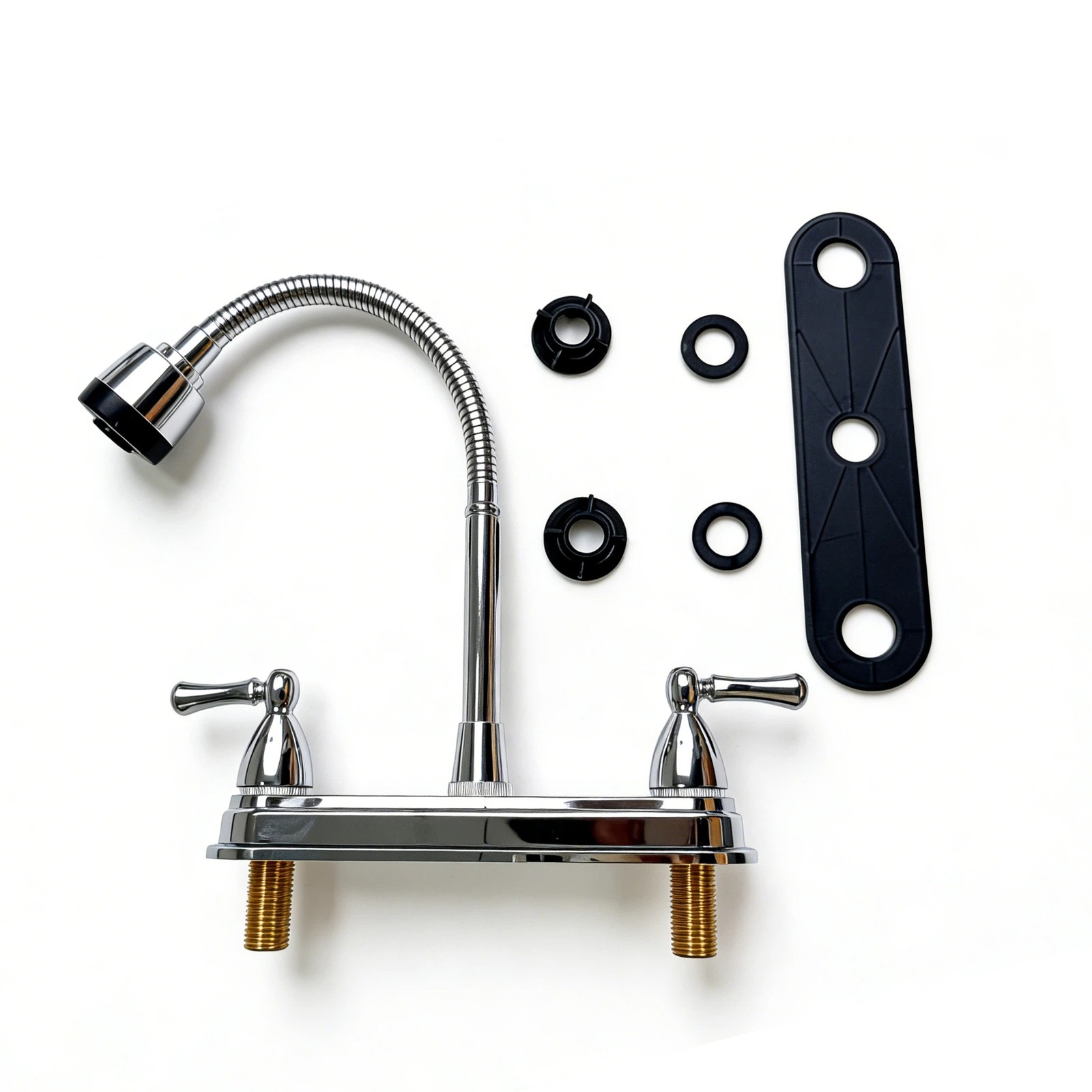 High Arc Pull Down Kitchen RV Sink Faucet Mixer Tap Plastic For Home RV US