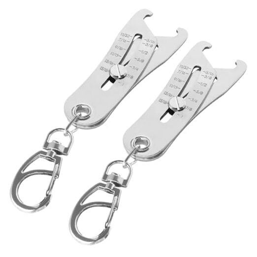 Pcs Bolt Size Finder Tool, Portable Keychain Bolt and Nut Thread Size 2