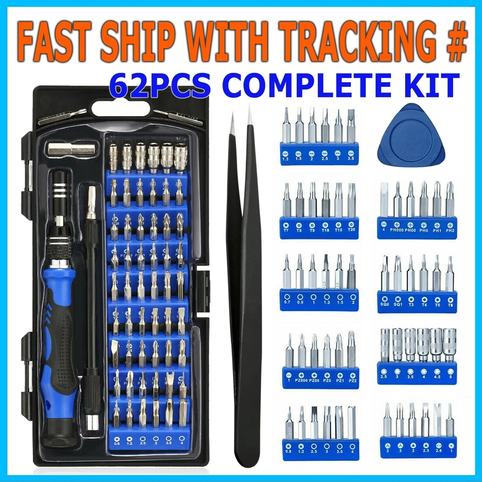 Cell Phone Tablet Repair Opening Tool Kit Set Pry Screwdriver iPhone Samsung