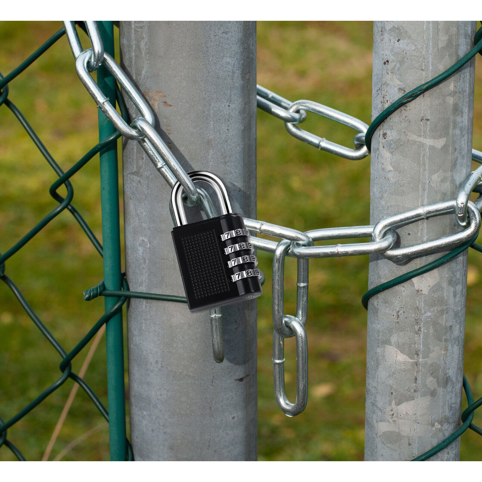 2x combination lock 4 digit padlock weatherproof lock number code