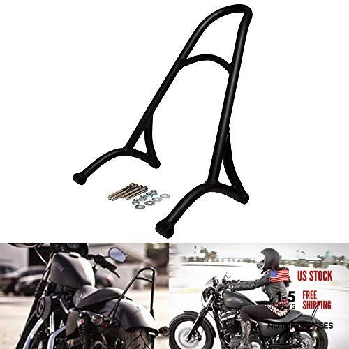 15" Short Sissy Bar Detachable Passenger Backrest Black for Harley Sportster