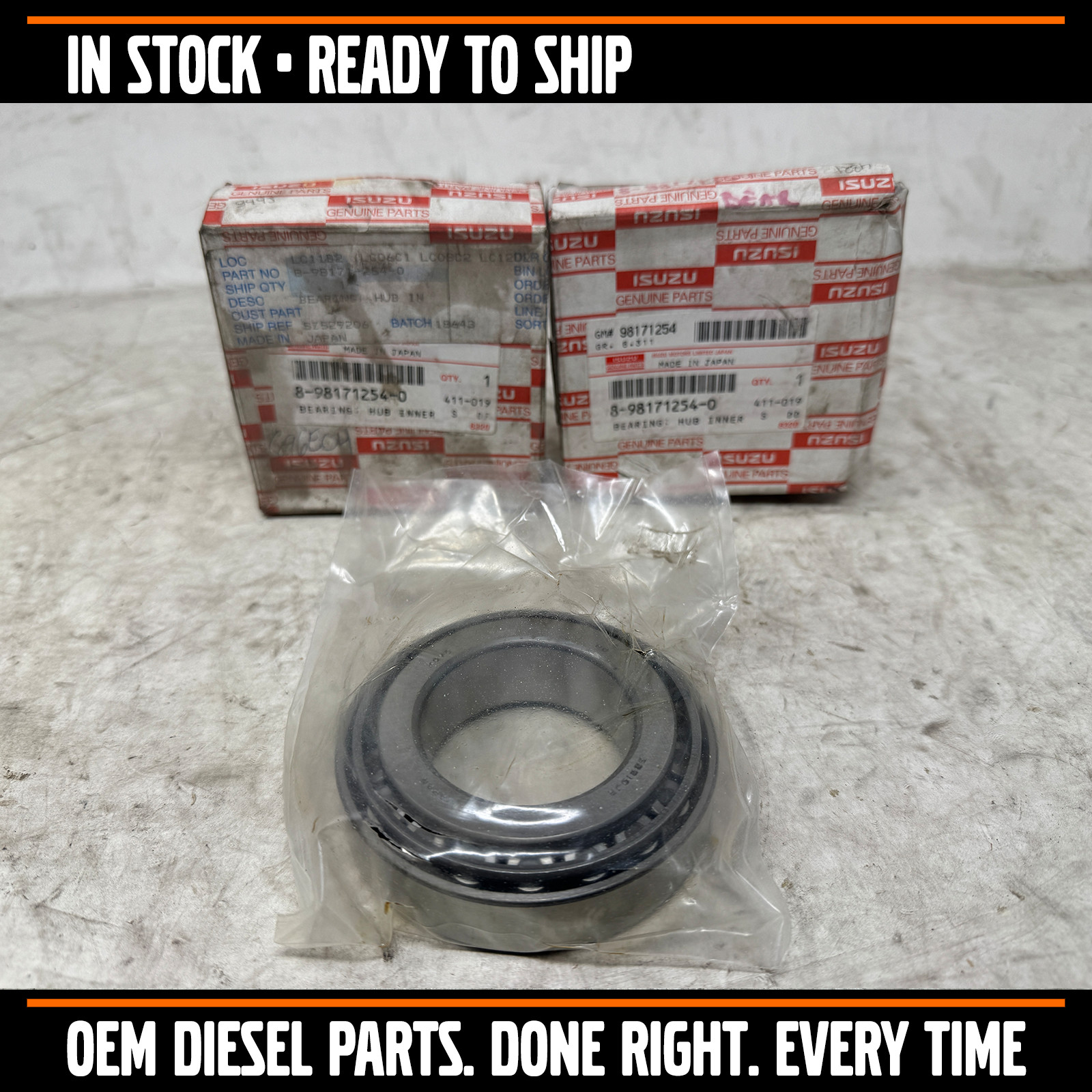 Genuine Isuzu Front Axle Inner Hub Bearing 8-98171254-0 NPR NQR NRR OEM