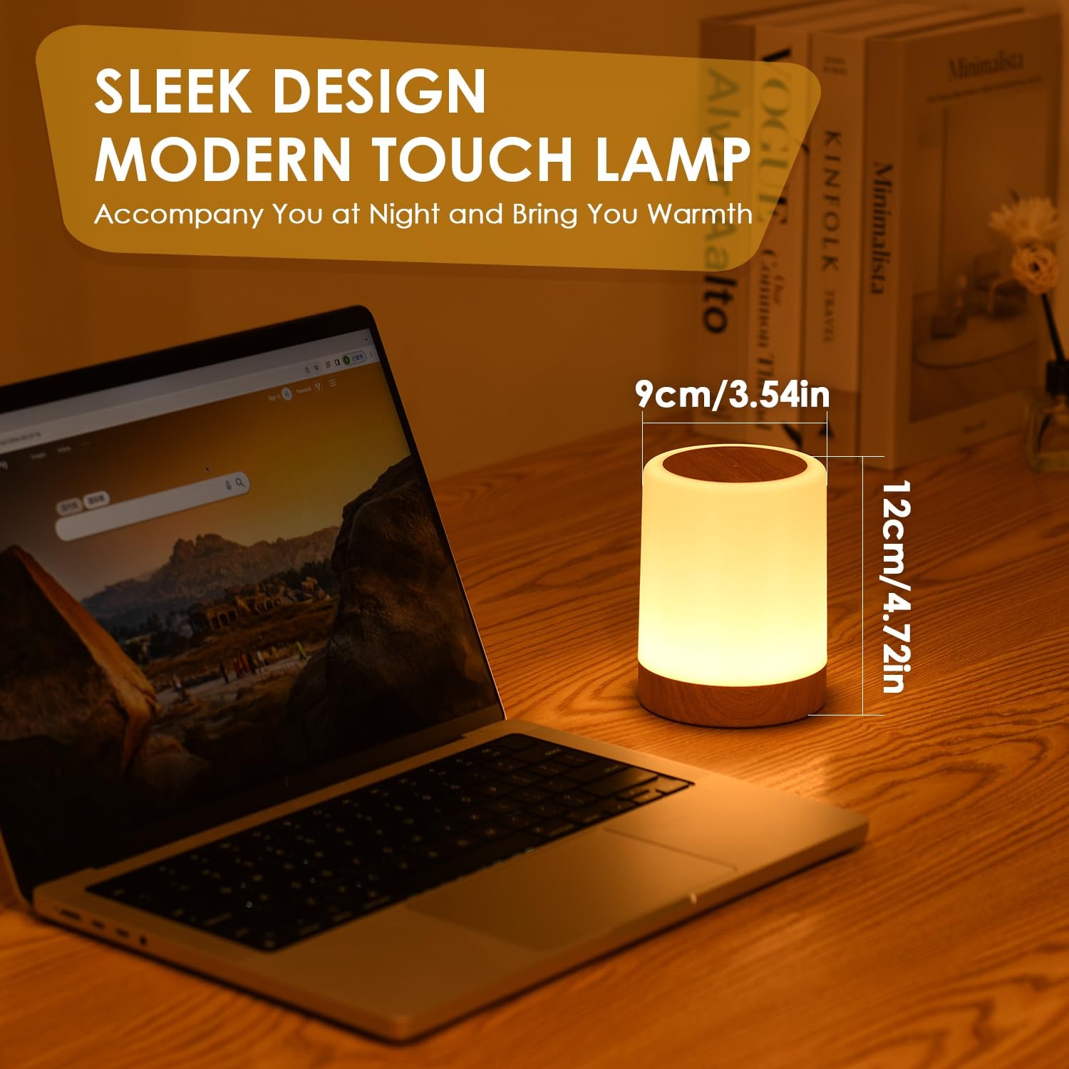 Night Light for Kids Baby, Dimmable Touch Lamp for Nursery, 11 RGB Colors 5 B...