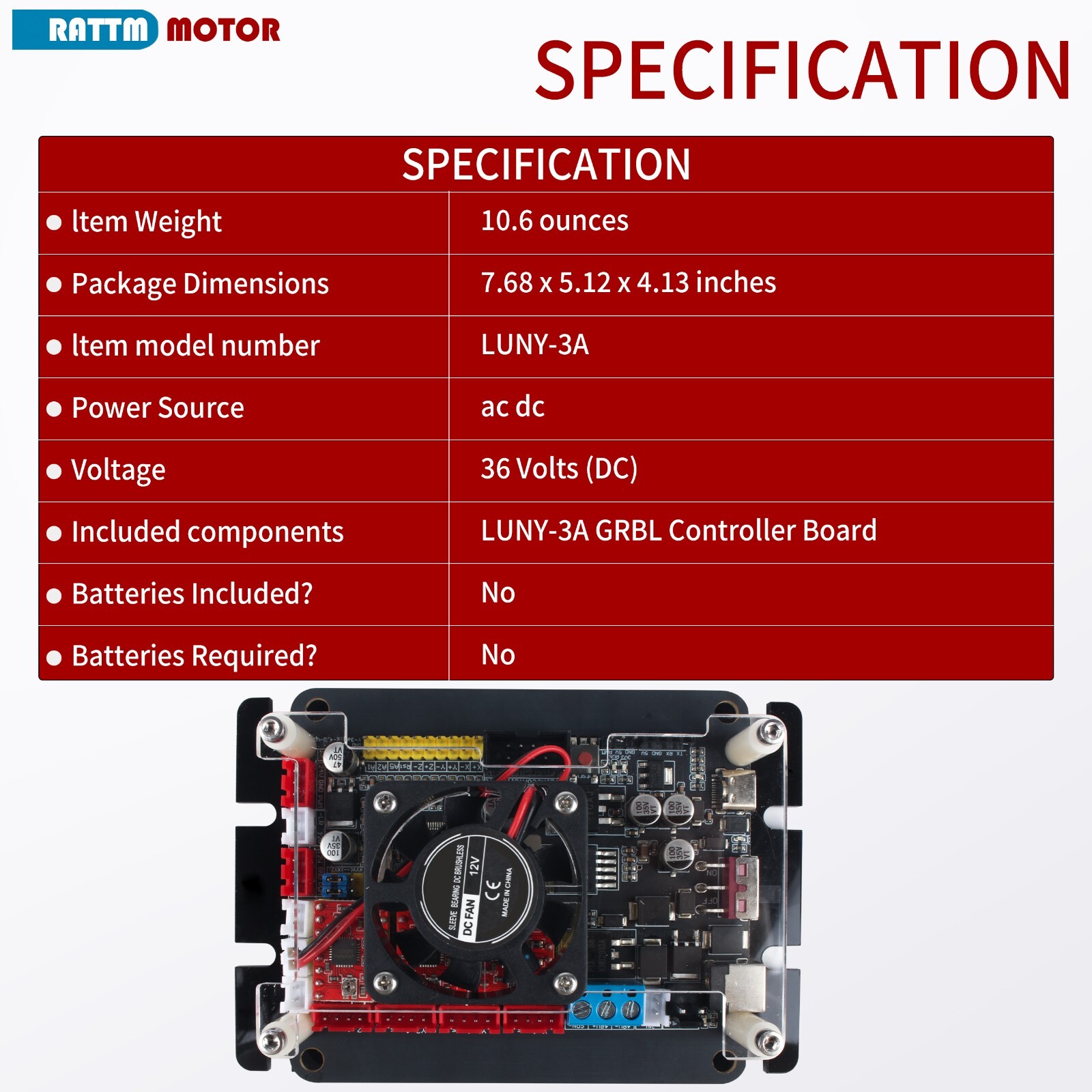 US SHIP】2-Axis 3-Axis GRBL Controller Board 36VDC Support 300W/500W 48V Spindle