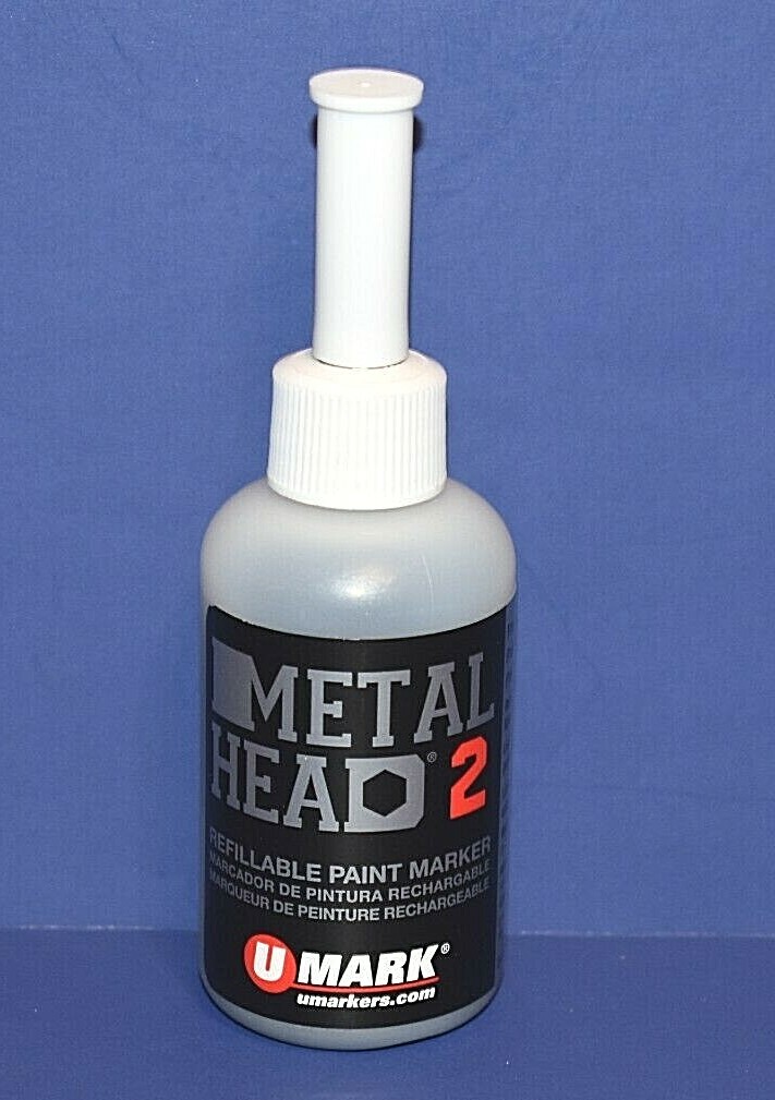 Metal Head2 Paint Marker Silver 2 Oz Auto Salvage Industrial Junk Yard Crafts