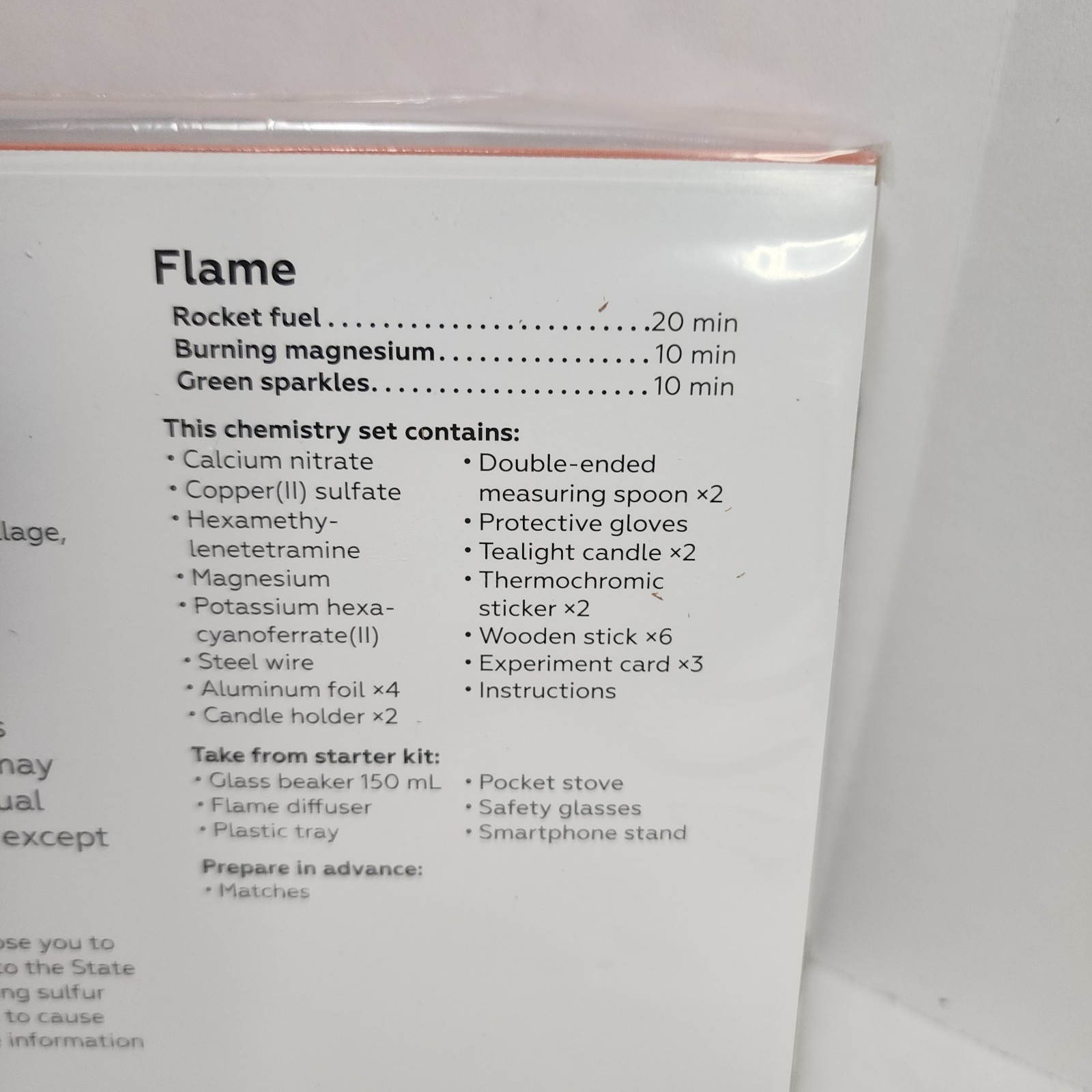 MEL Chemistry: FLAME Science Kit, Rocket Fuel + Burning Magnesium - SEALED NEW