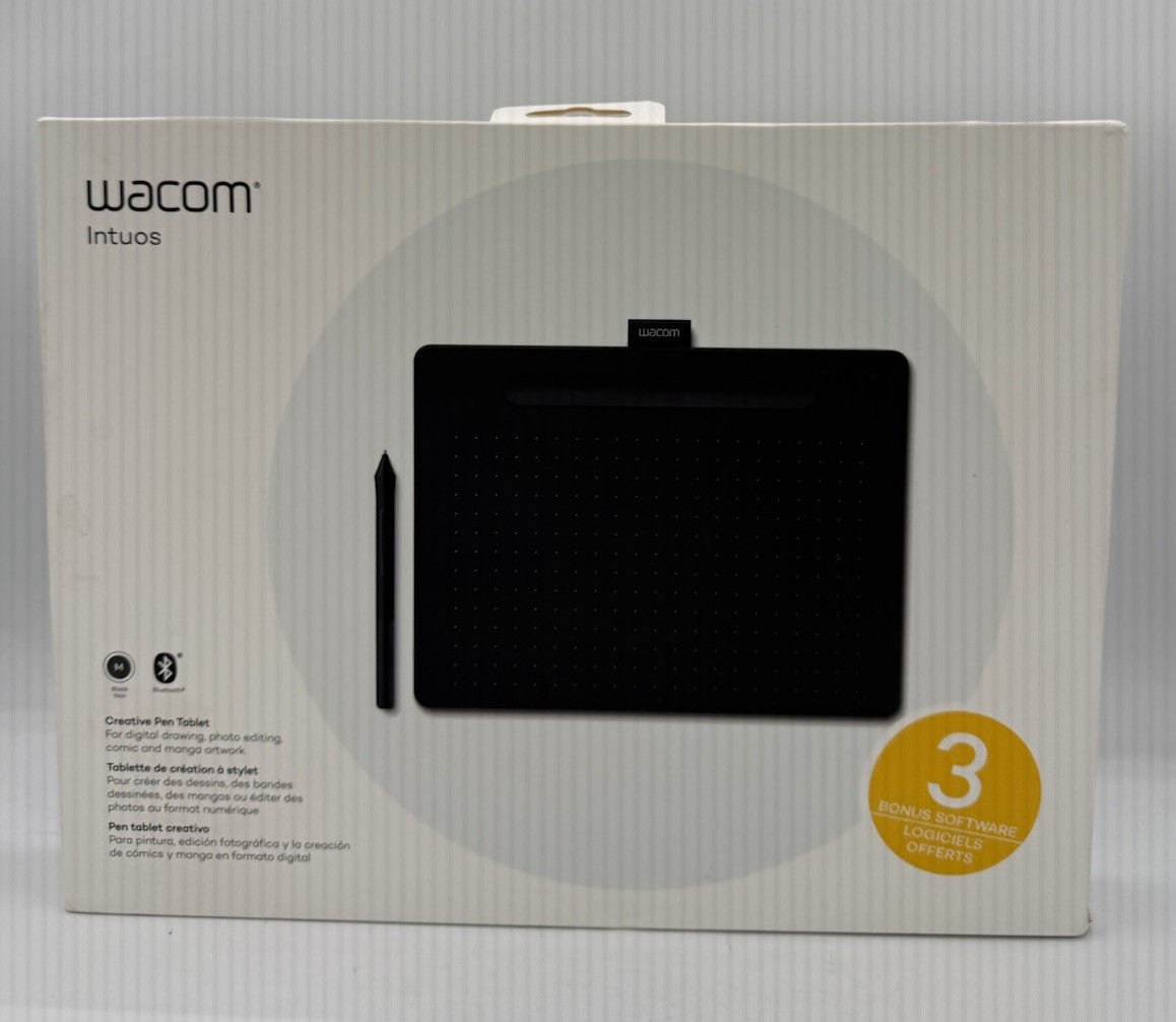 Wacom Intuos Black Bluetooth Graphic Pen Tablet Digital Drawing Artwork Editing
