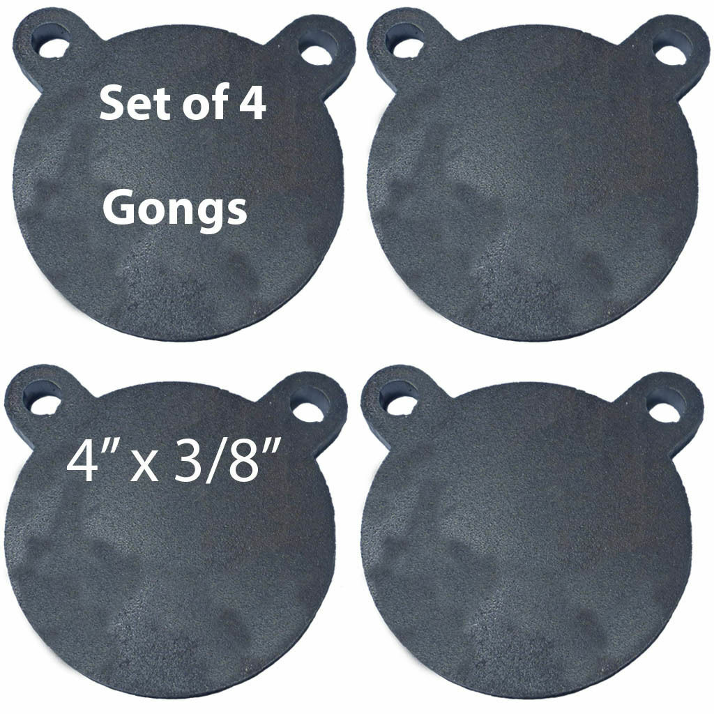 AR500 Steel Shooting Targets Lot Of 4 Laser Cut 4" x 3/8" Gong Tactical Scorpion